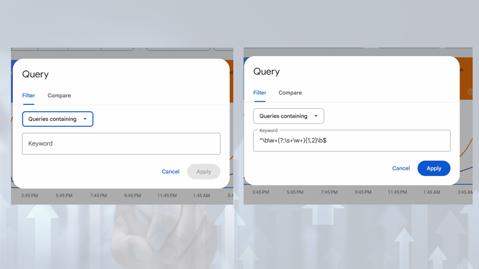 how to use google search console regex